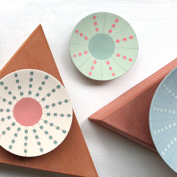 Mini Plate S - Pale Pink/Reclaim Pink/Deep Green