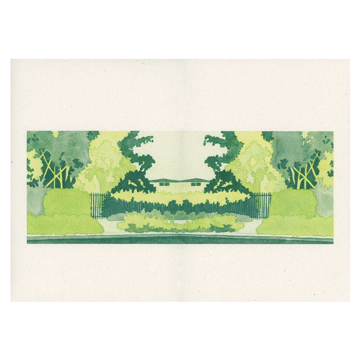 Rorschach Foliage A3 Risograph Print