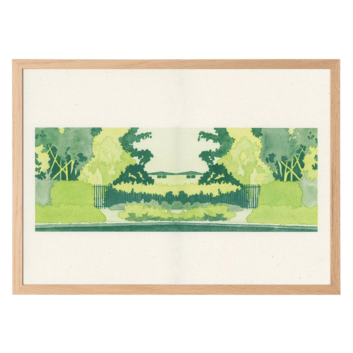 Rorschach Foliage A3 Risograph Print