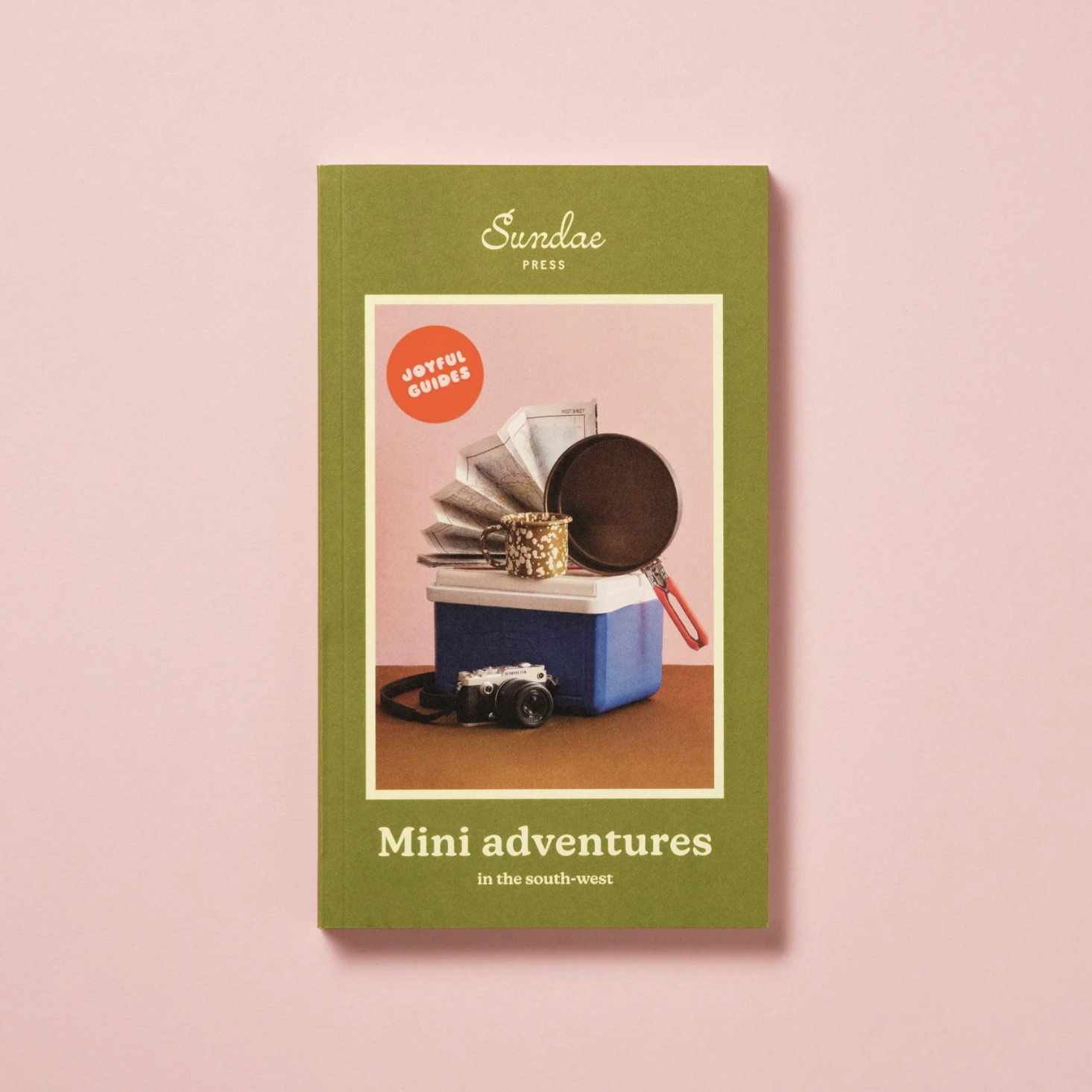 Book cover of 'Mini adventures in the south-west' by Sundae Press on a pink background