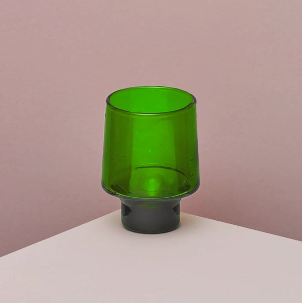 Recycled Glass Green Tall Wine Glasses
