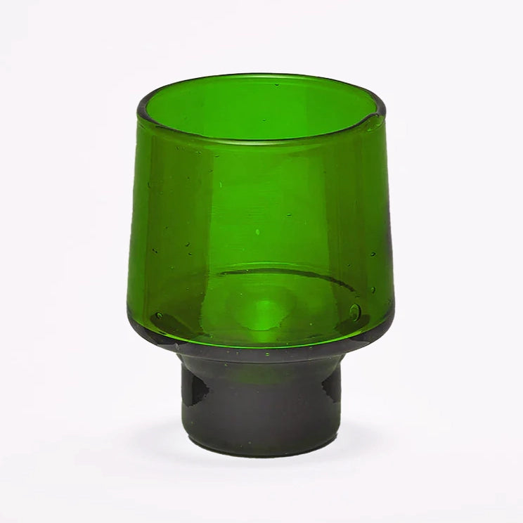 Recycled Glass Green Tall Wine Glasses