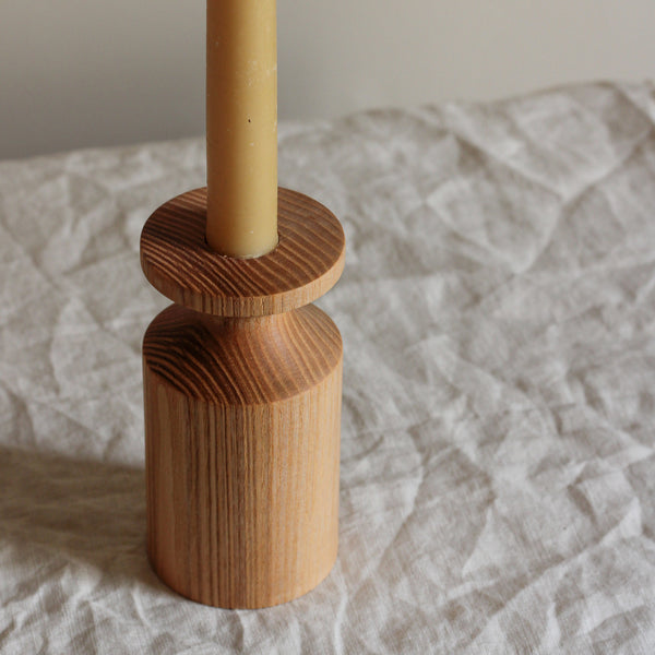 Tall Ash Candlestick