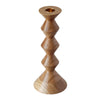 Stacked Oak Candlestick