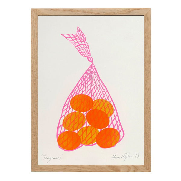 Tangerines A5 Risograph Print