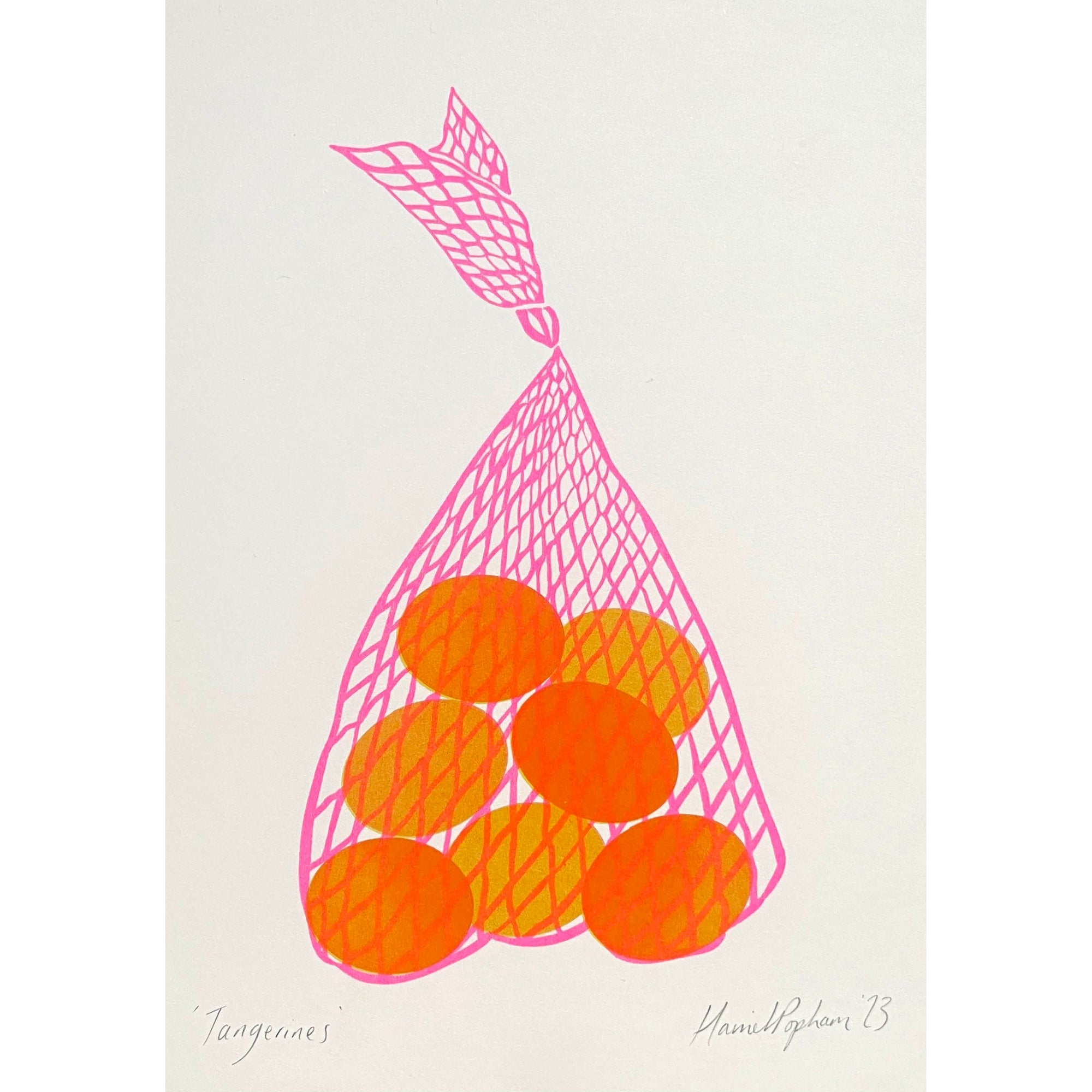 Tangerines A5 Risograph Print
