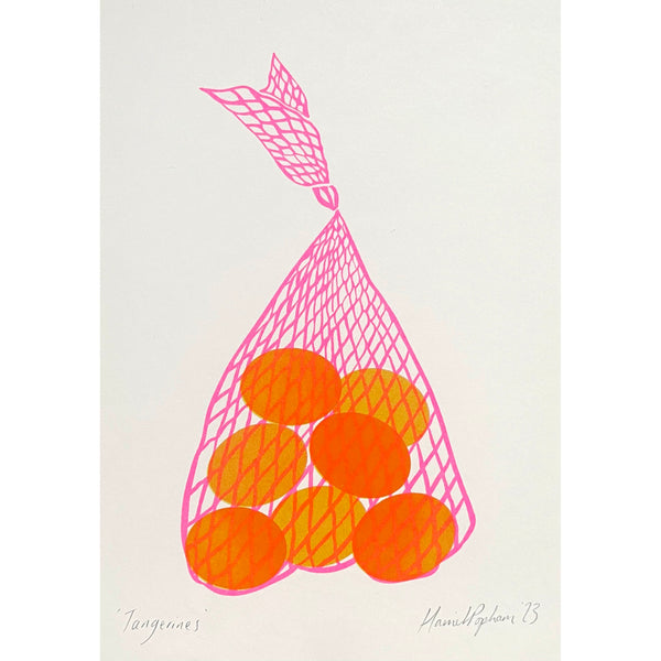 Tangerines A5 Risograph Print