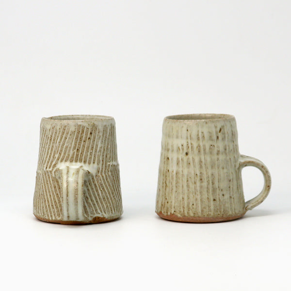 Textured Tapered Mug - Cornish Stone & Dolomite glaze