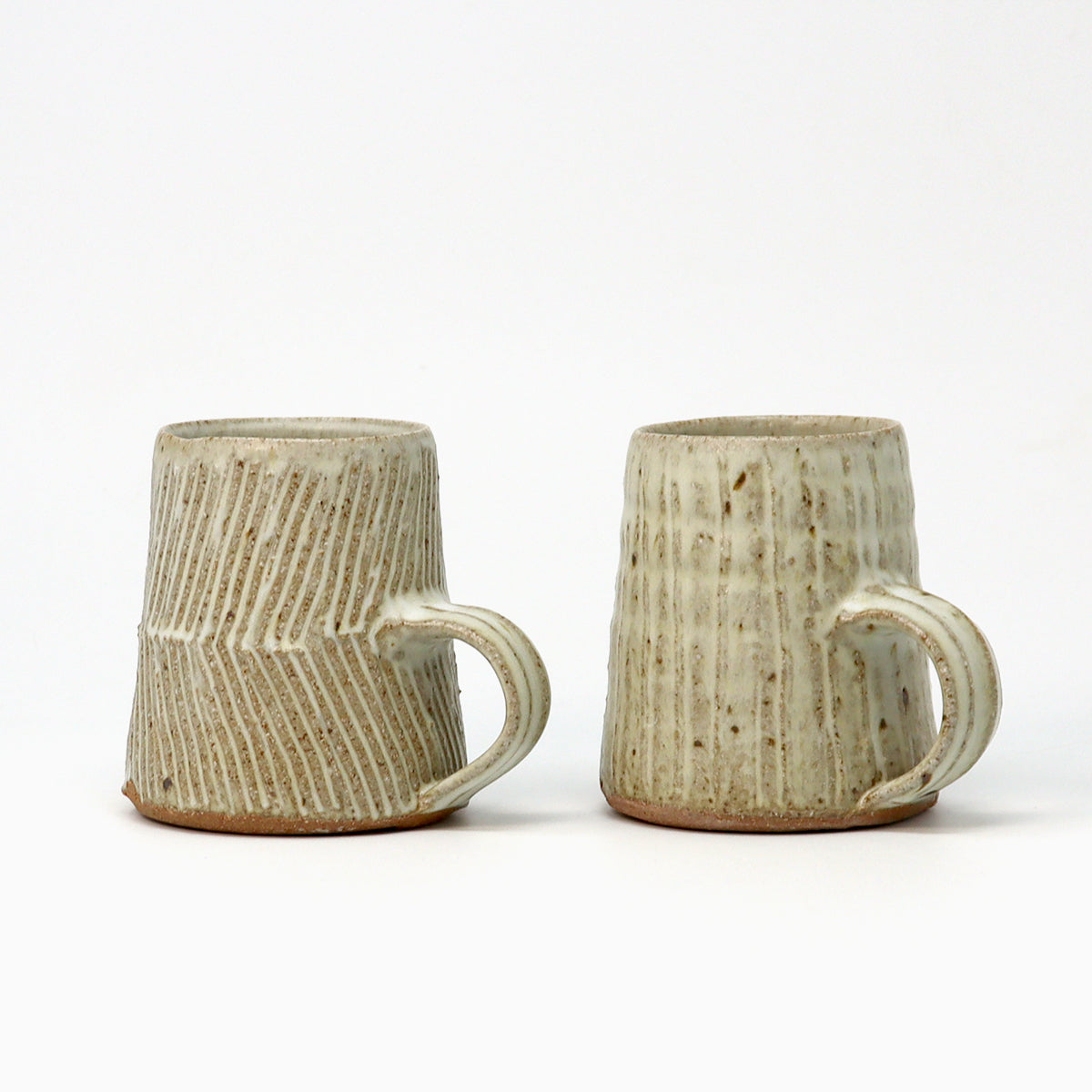 Double Incised Tapered Mug - Cornish Stone & Dolomite glaze