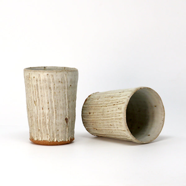 Textured Beaker - Cornish Stone and Dolomite glaze