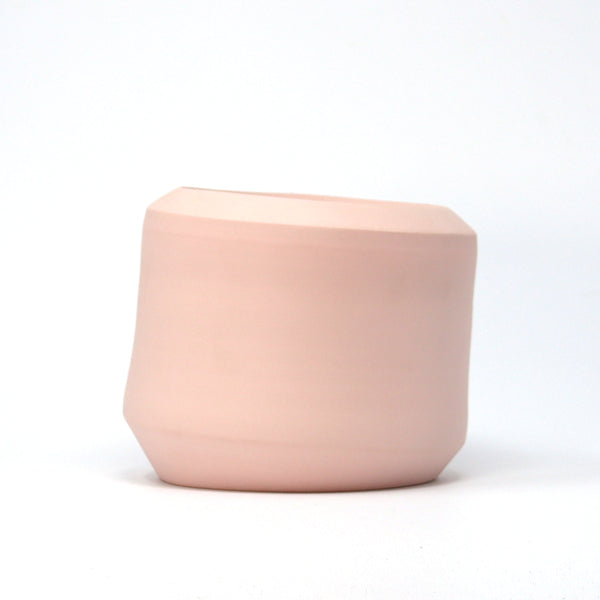 Pink Tilted Porcelain Vessel