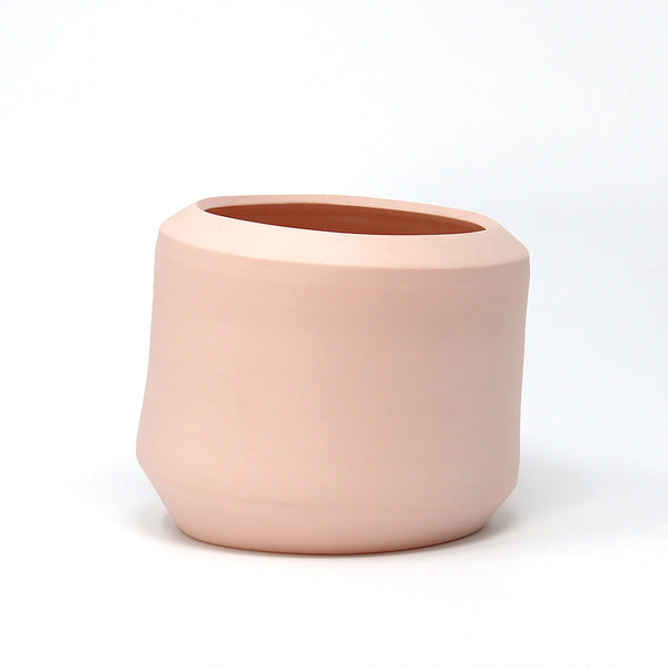 Pink Tilted Porcelain Vessel