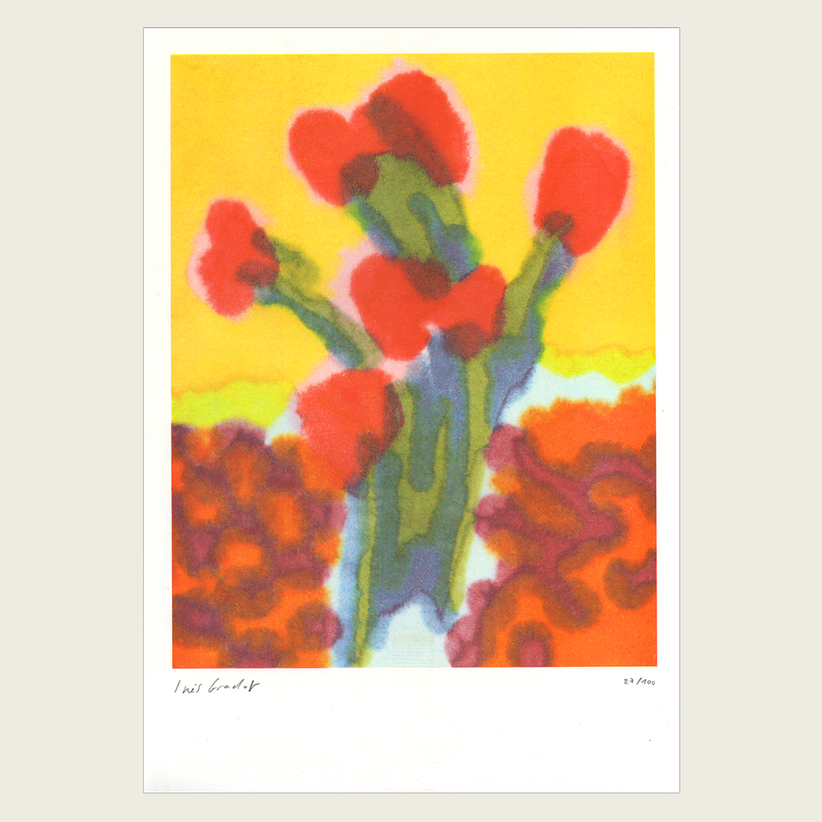 Tulips A3 Risograph Print