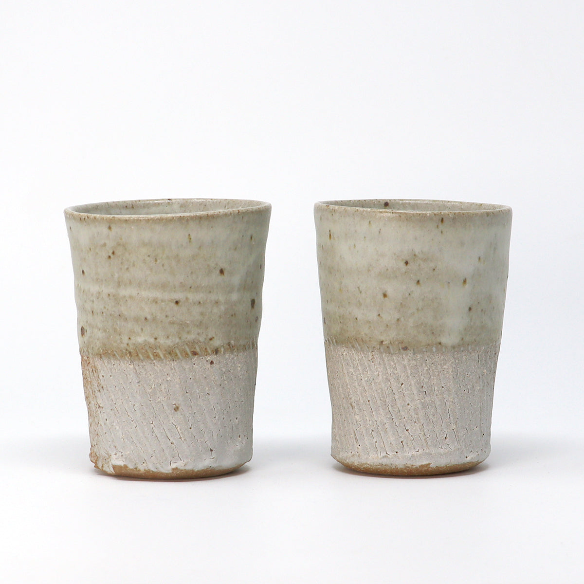 Two Tone Beaker - Cornish Stone and Dolomite glaze / Bisque slip