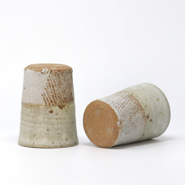 Two Tone Beaker - Cornish Stone and Dolomite glaze / Bisque slip