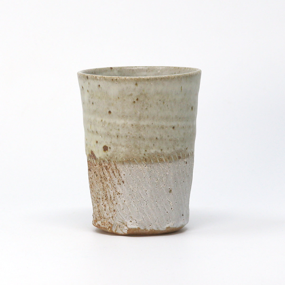 Two Tone Beakers - Cornish Stone and Dolomite glaze / Bisque slip