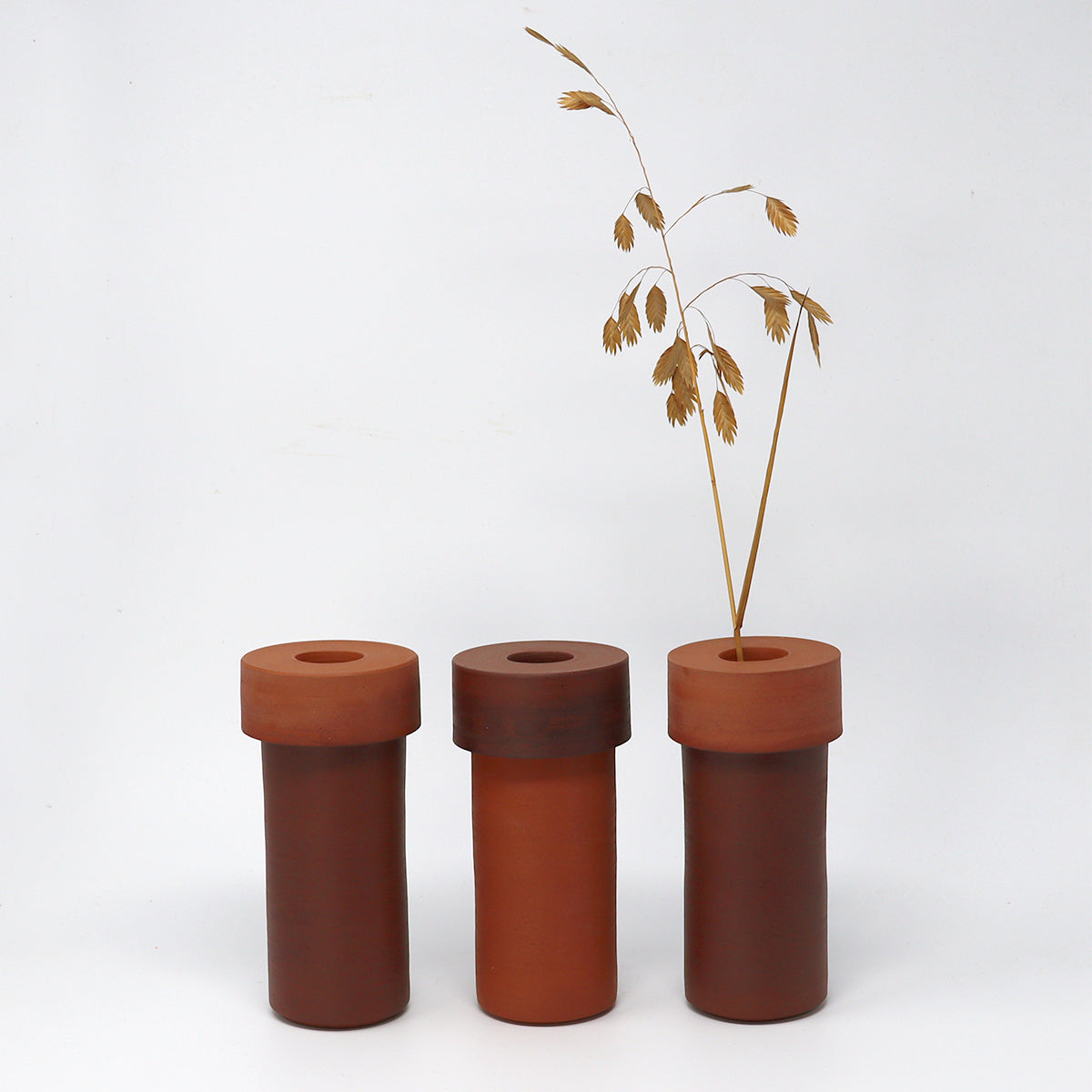 Two-tone Vase - Wine / Terracotta