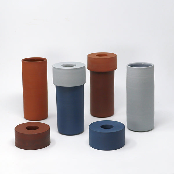 Two-tone Vase - Wine / Terracotta