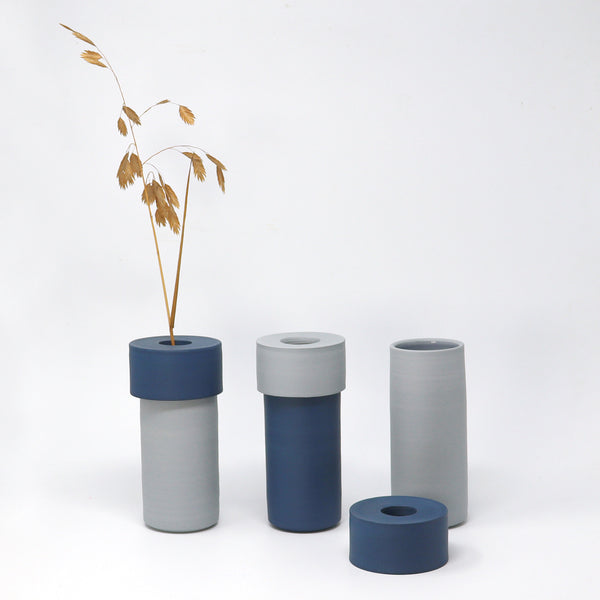 Two-tone Vase - Dark Blue / Light Blue