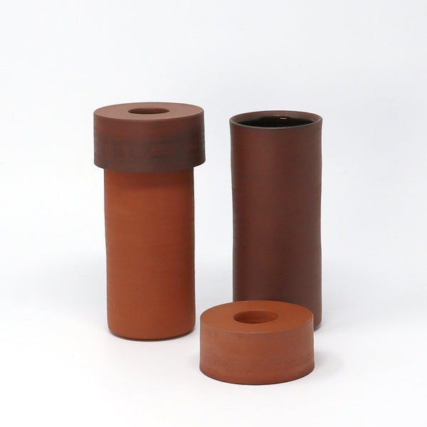 Two-tone Vase - Wine / Terracotta