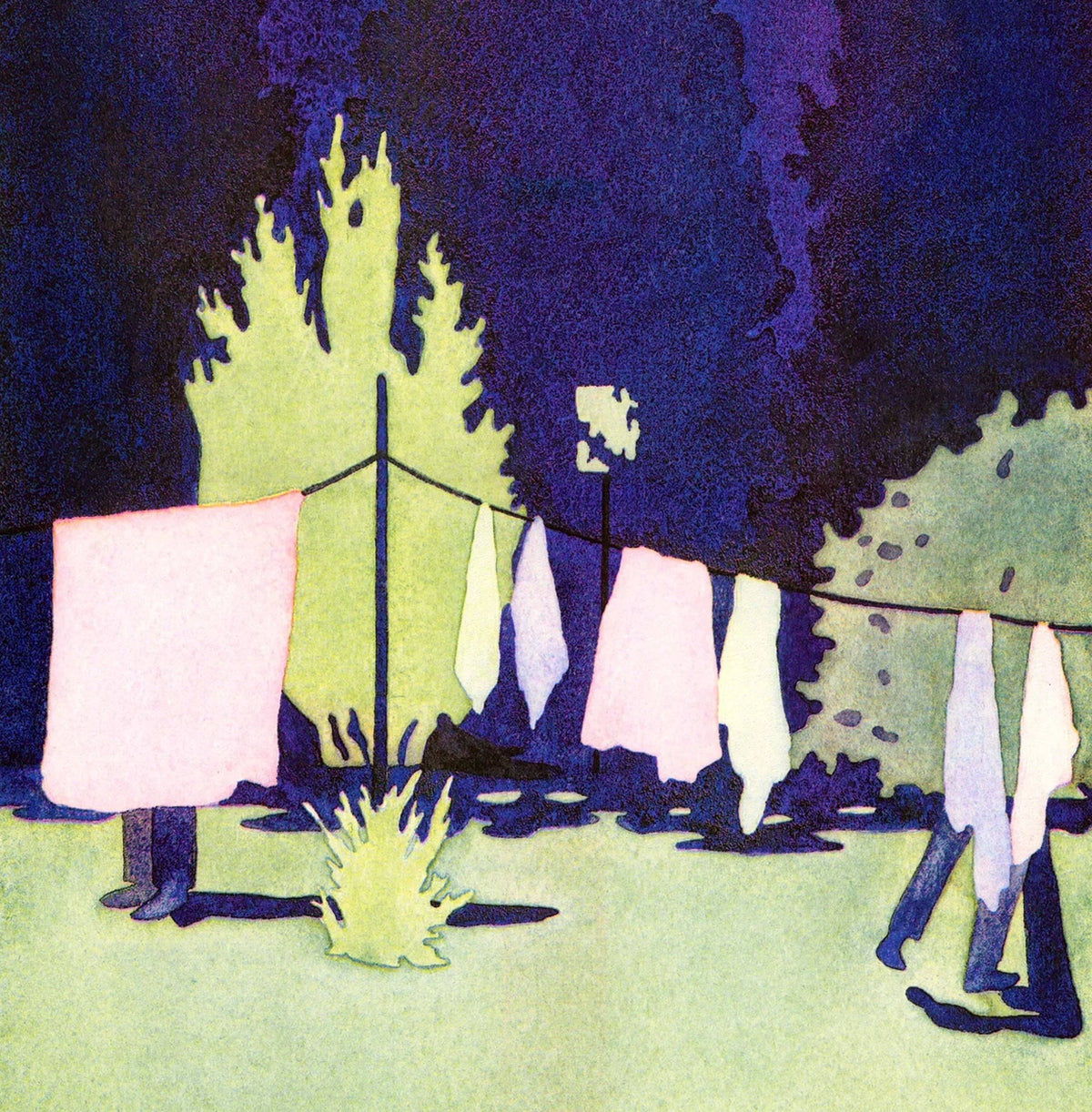 Washing Line A3 Risograph Print