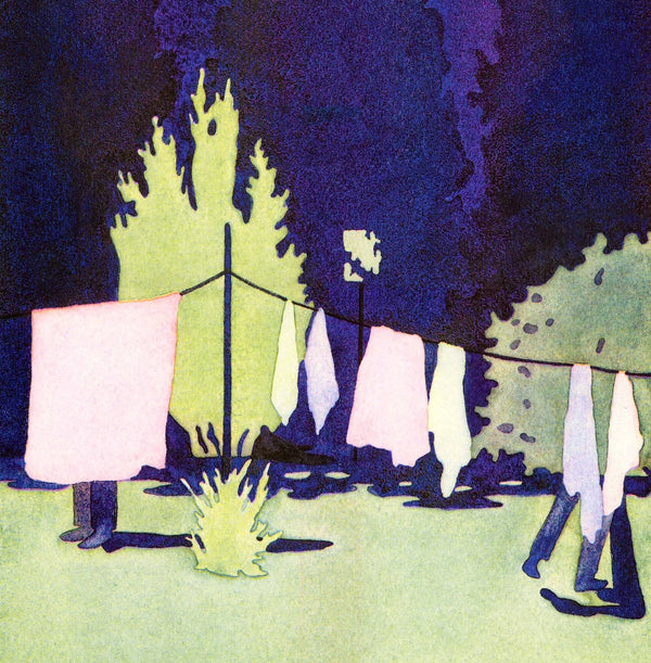 Washing Line A3 Risograph Print