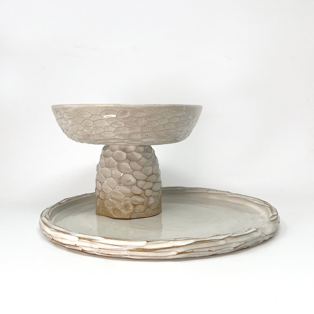 Carved Footed Bowl