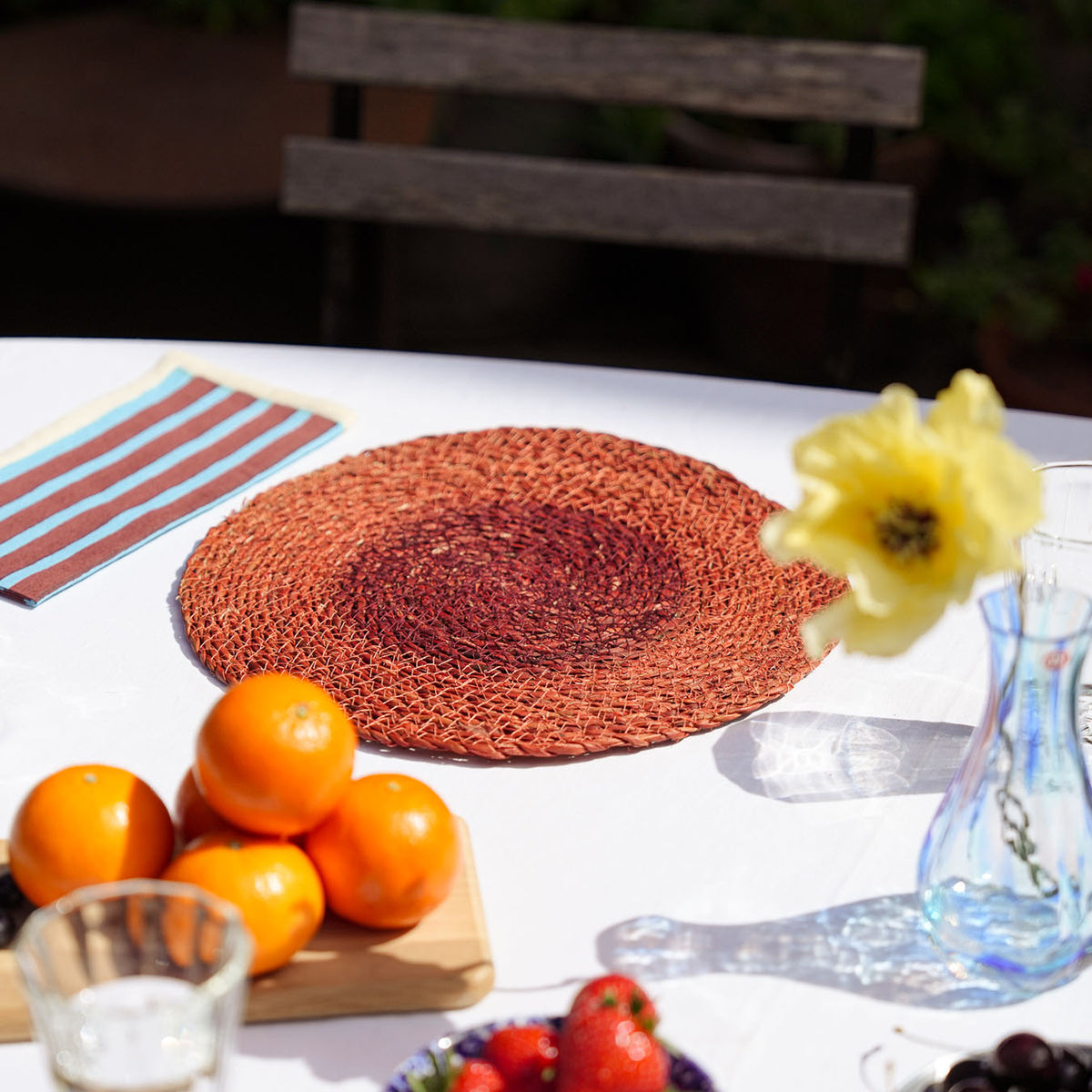 Seagrass Placemats Set of 2 - Red / Bordeaux