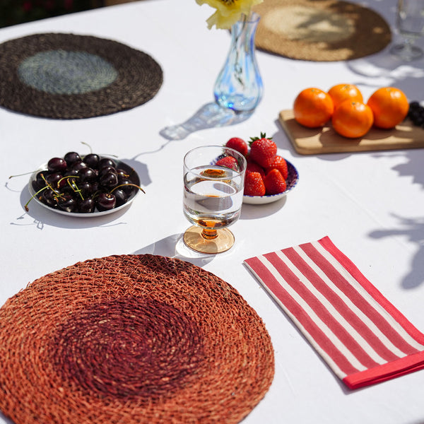 Seagrass Placemats Set of 2 - Red / Bordeaux