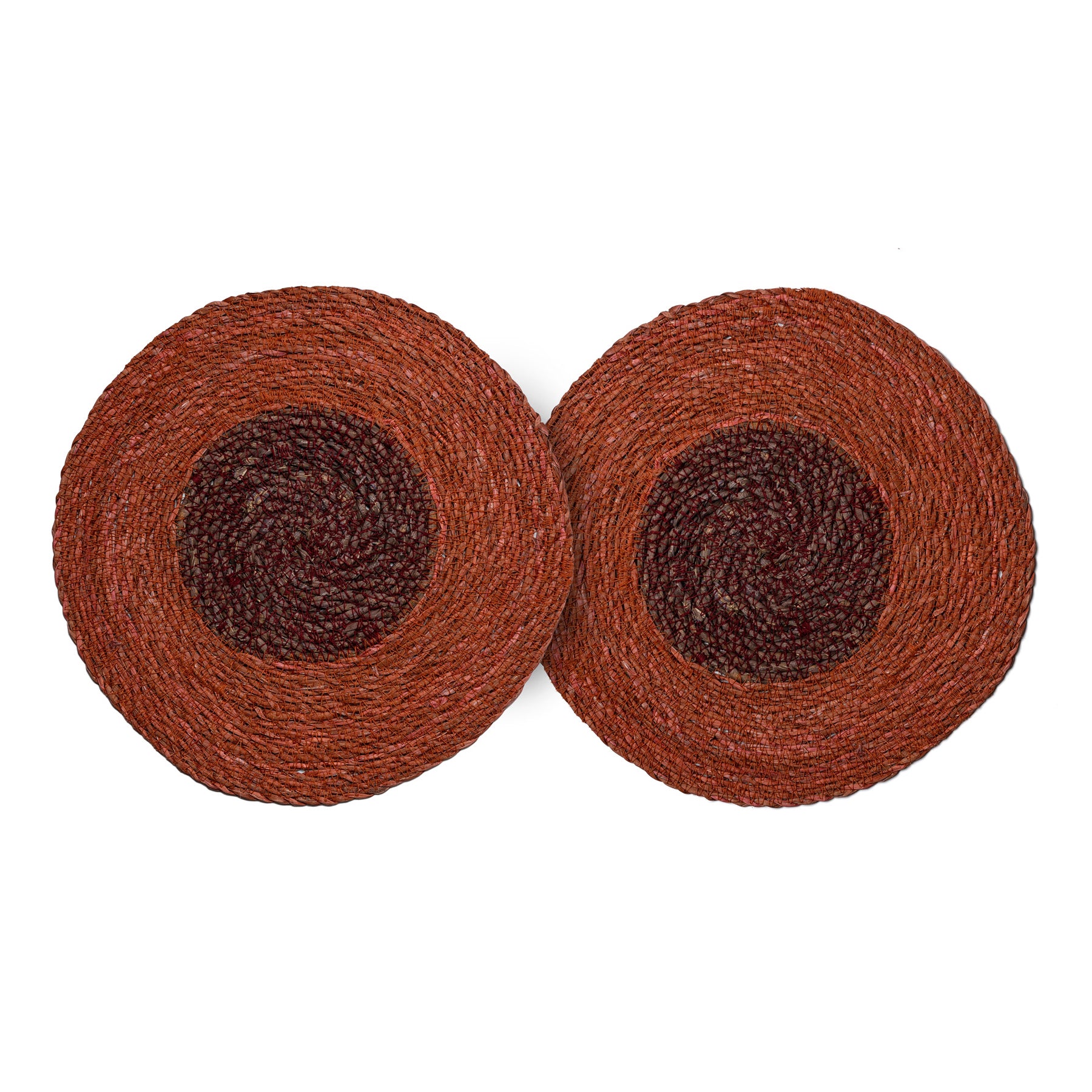 Seagrass Placemats Set of 2 - Red / Bordeaux