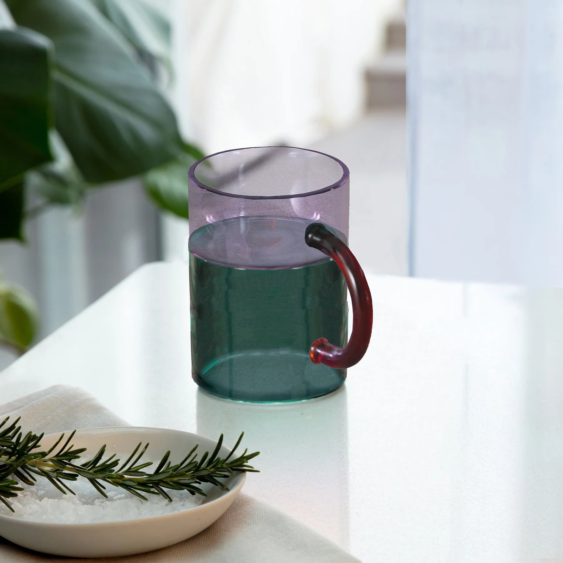 Pablo Glass Mug - Lilac/Teal