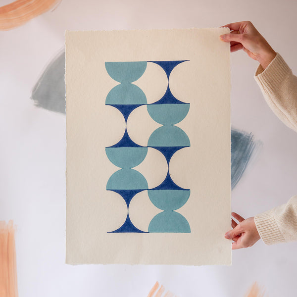 Block Print Blue