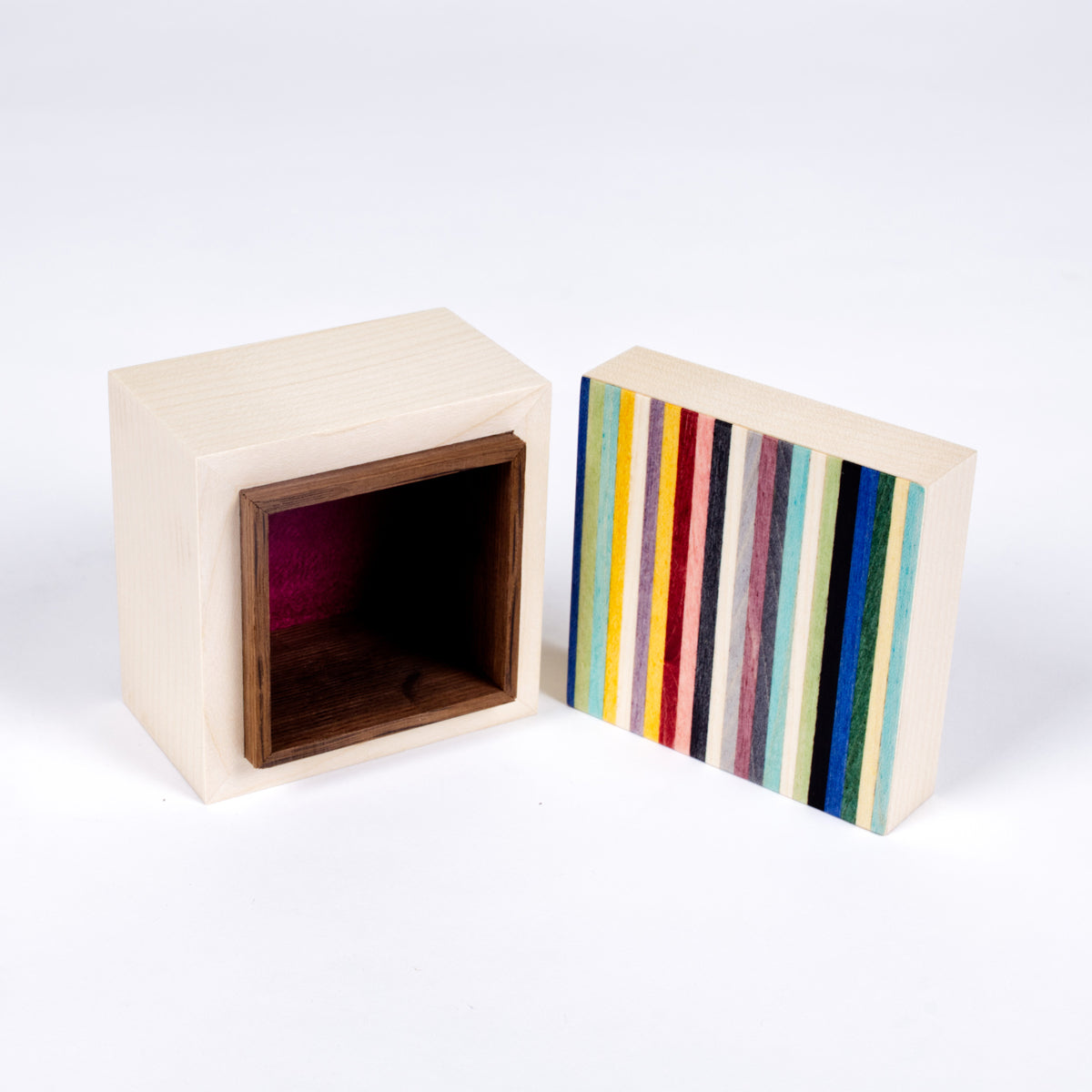 Candy Stripe Cube Box Dark