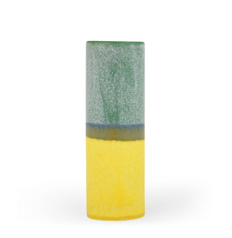 Cylinder Vase Green/Yellow