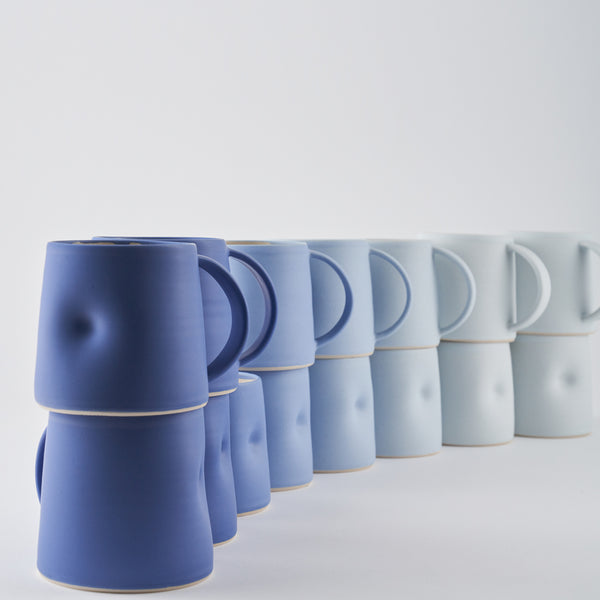 Cobalt Blue Scale Everyday Mug Set