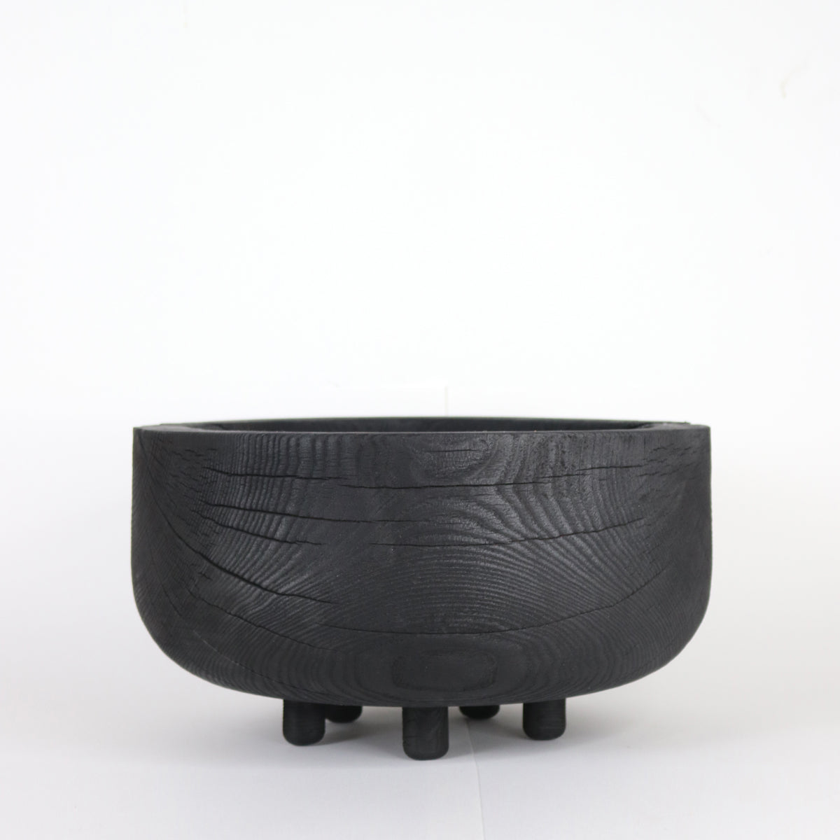 Footed Black Ash Bowl