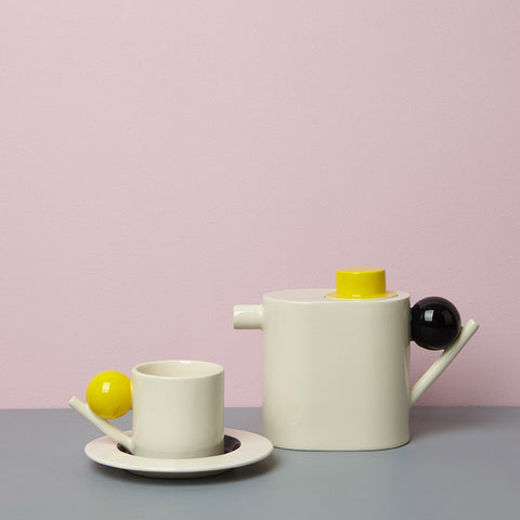 Zylinder Tea Pot - yellow/black