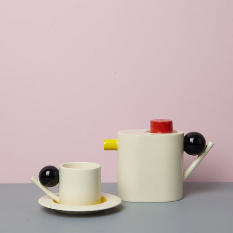 Zylinder Tea Pot - yellow/red/black - Kobi & Teal