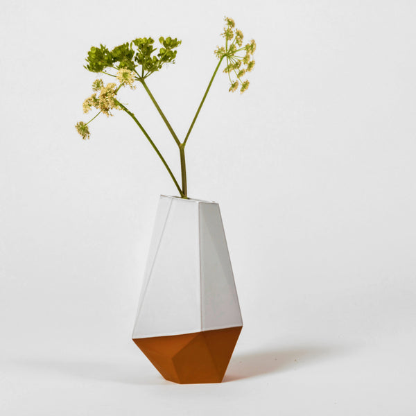 Geometric Half-Glazed Vase - Kobi & Teal