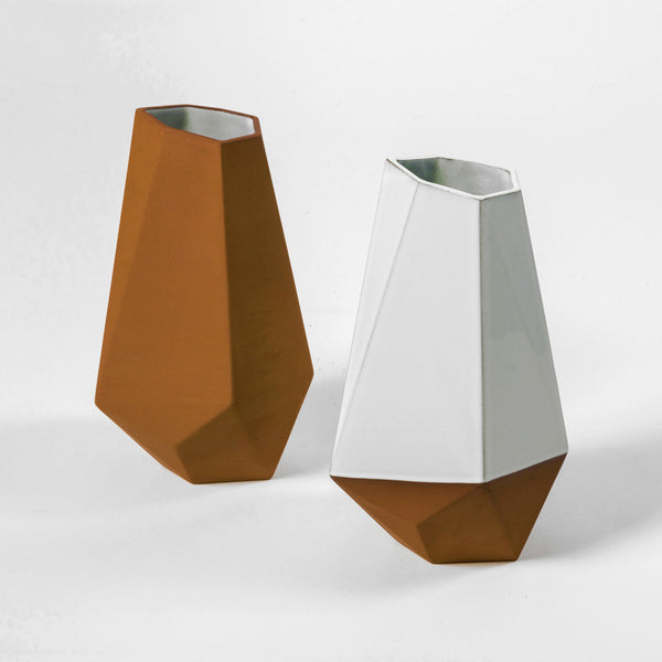 Geometric Unglazed Vase