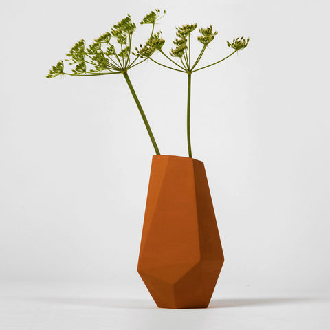 Geometric Unglazed Vase