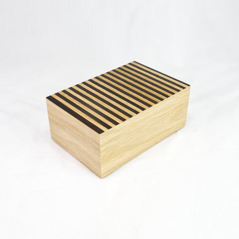 Pinstripe Tray Box Oak