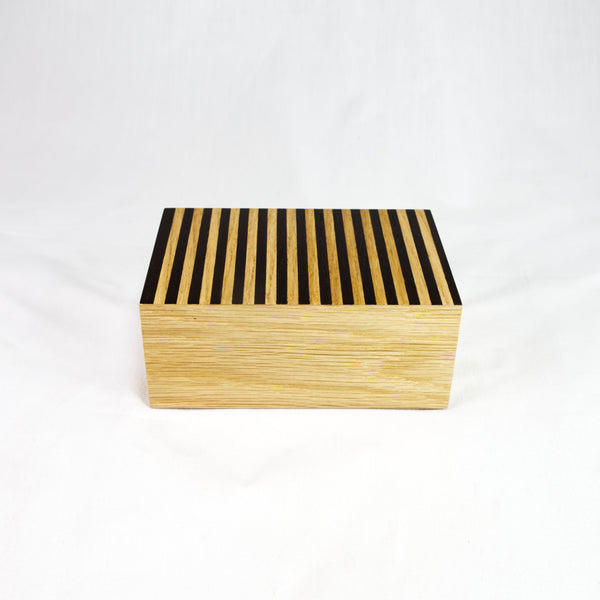 Pinstripe Tray Box Oak