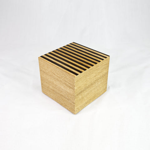 Pinstripe Cube Box