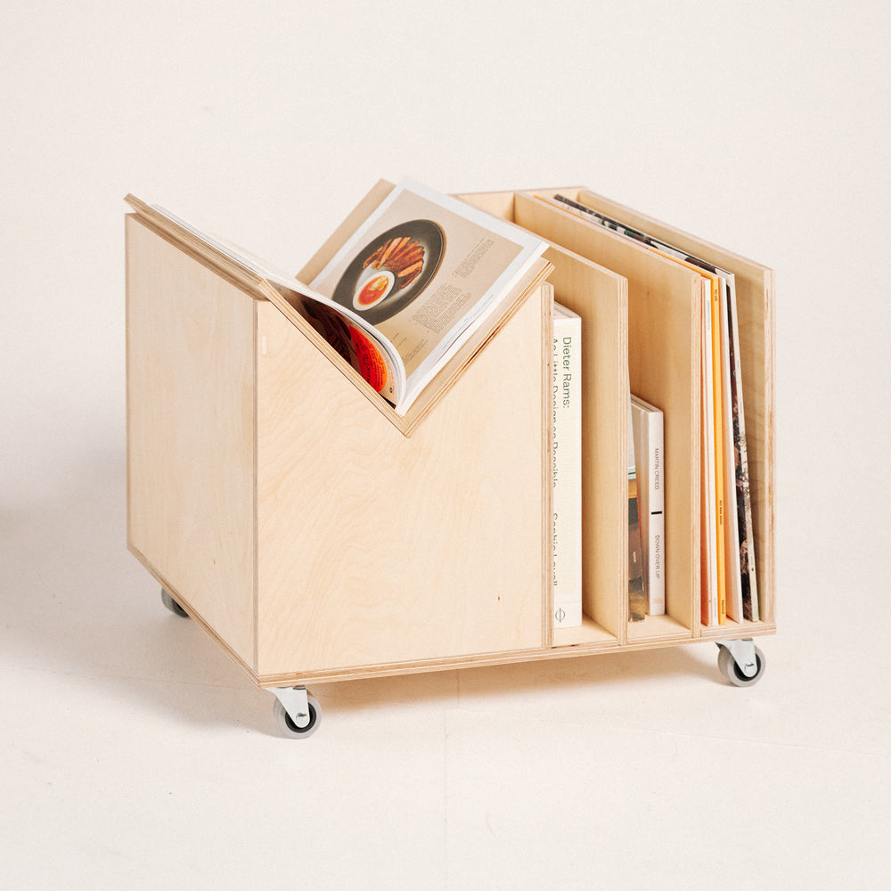 A Dolly Full of Records to See (plywood)