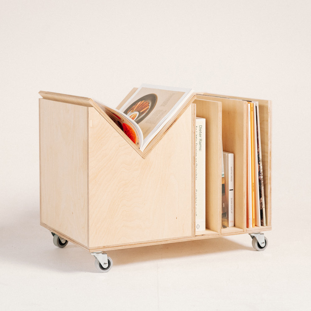A Dolly Full of Records to See (plywood)