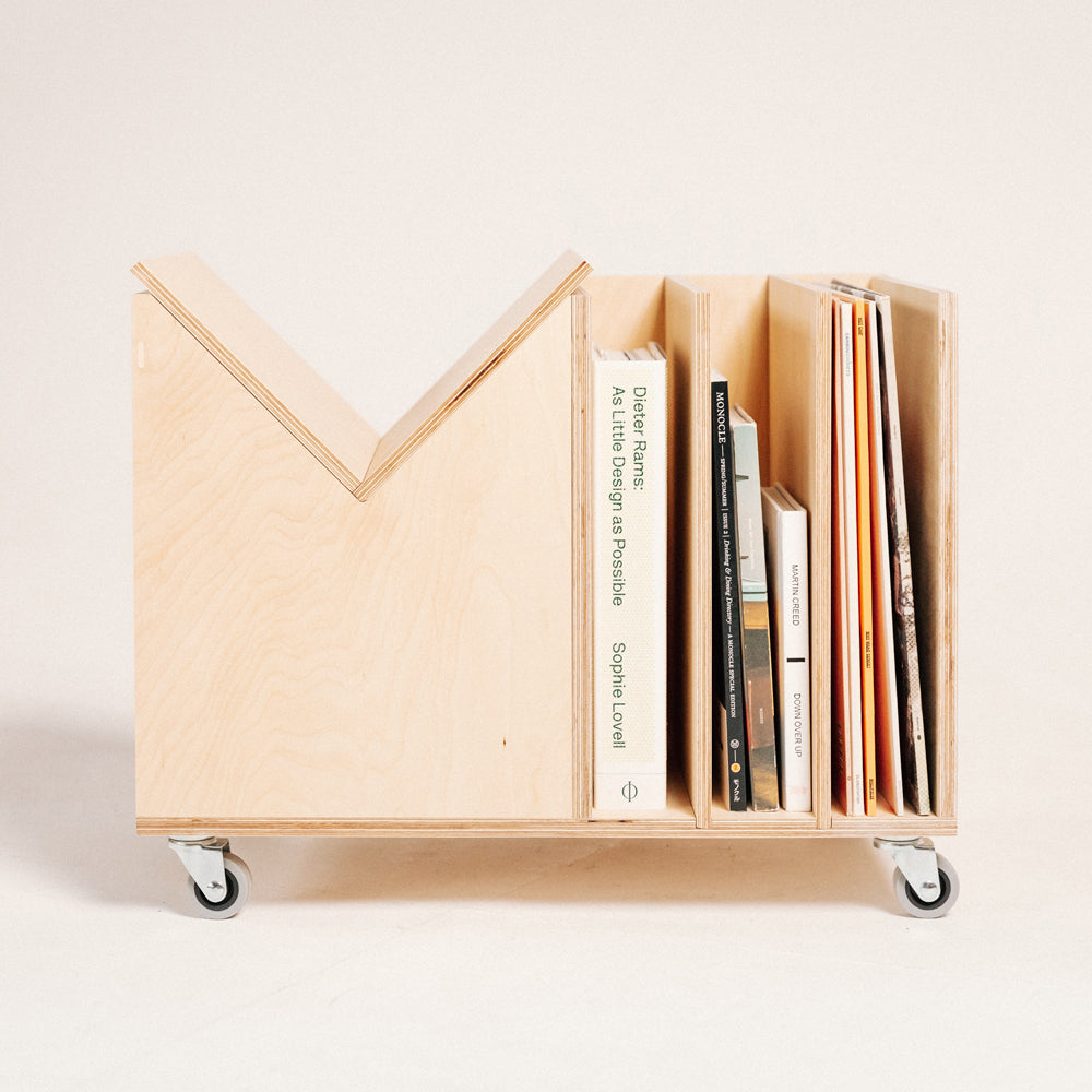 A Dolly Full of Records to See (plywood)