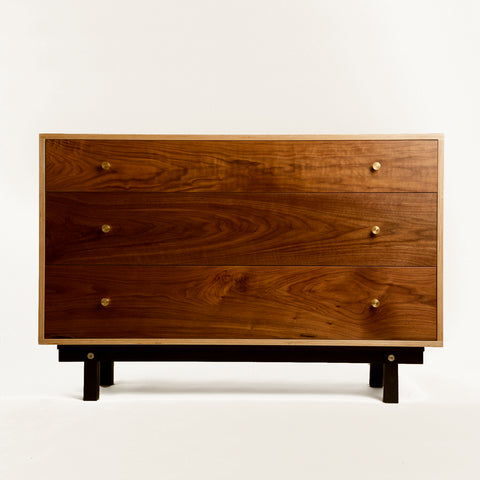 SB4 Birch Plywood and Walnut Chest of Drawers