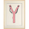Slingshot Lithograph Print - Pink