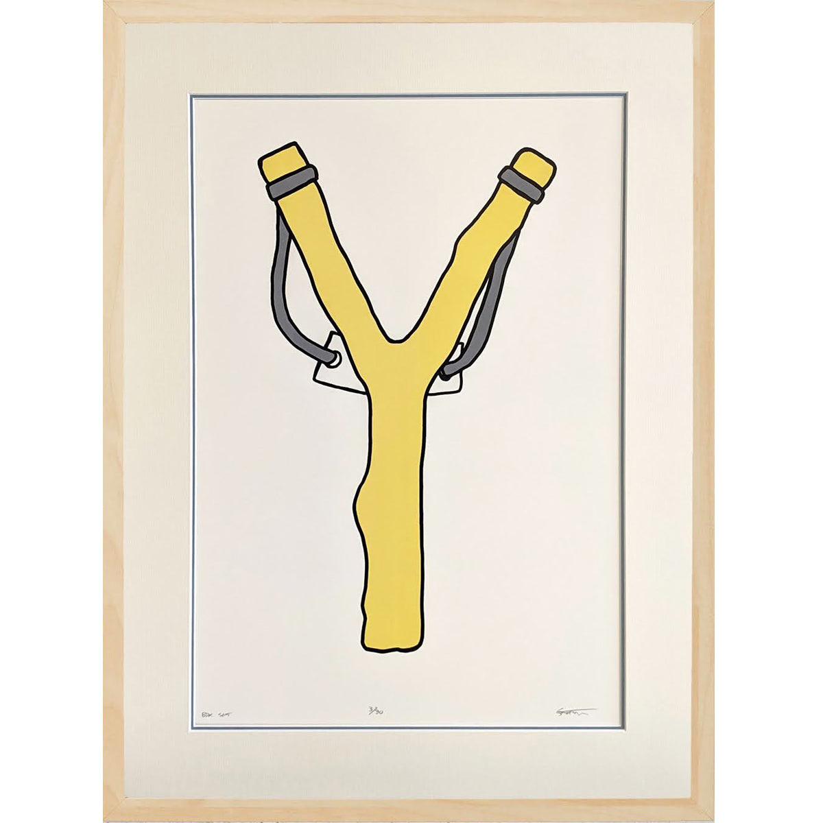 Slingshot Lithograph Print - Yellow